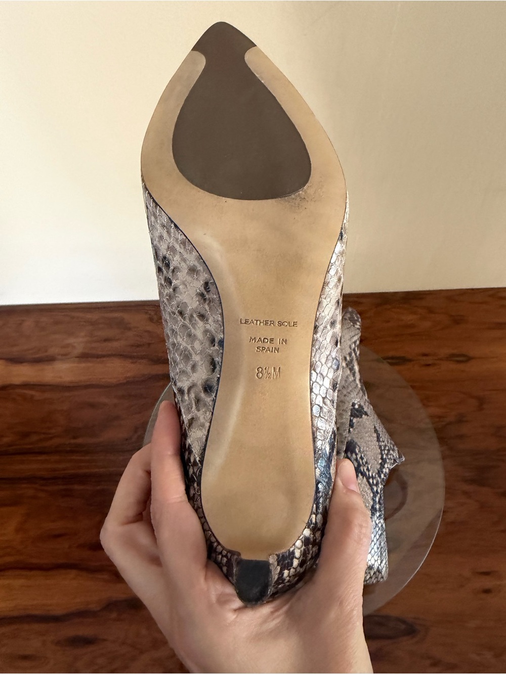 Inez Marisol 70 in Natural Snake Emboss in size 8.5 M - Picture 12 of 12